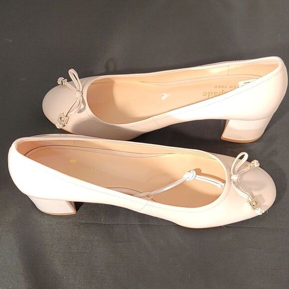 BRAND NEW KATE SPADE NEW YORK WOMEN'S BEV  BOW PATENT LEATHER BLOCK HEEL - Picture 7 of 13